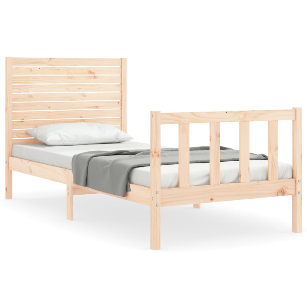 Cadre de lit sans matelas 90x200 cm bois de pin massif - XIOS