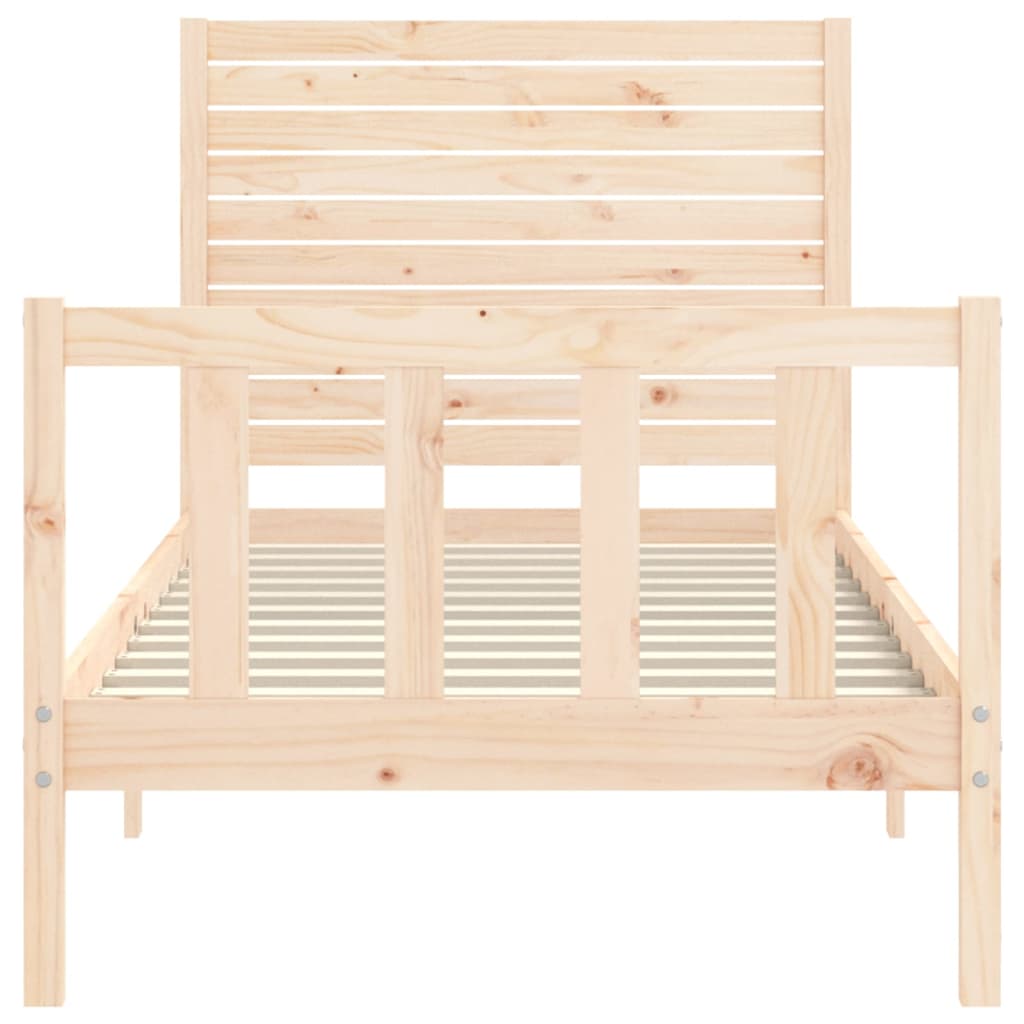 Cadre de lit sans matelas 90x200 cm bois de pin massif - XIOS