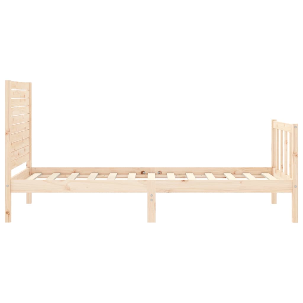 Cadre de lit sans matelas 90x200 cm bois de pin massif - XIOS