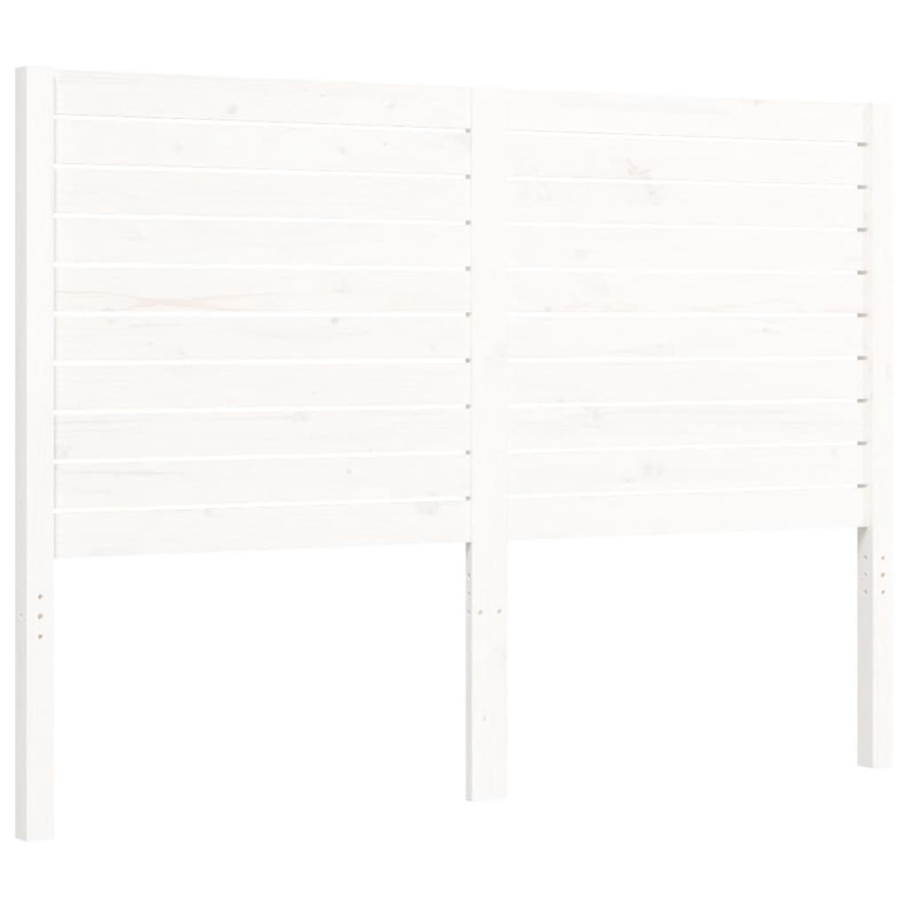 Cadre de lit sans matelas blanc 120x200 cm bois de pin massif - XIOS