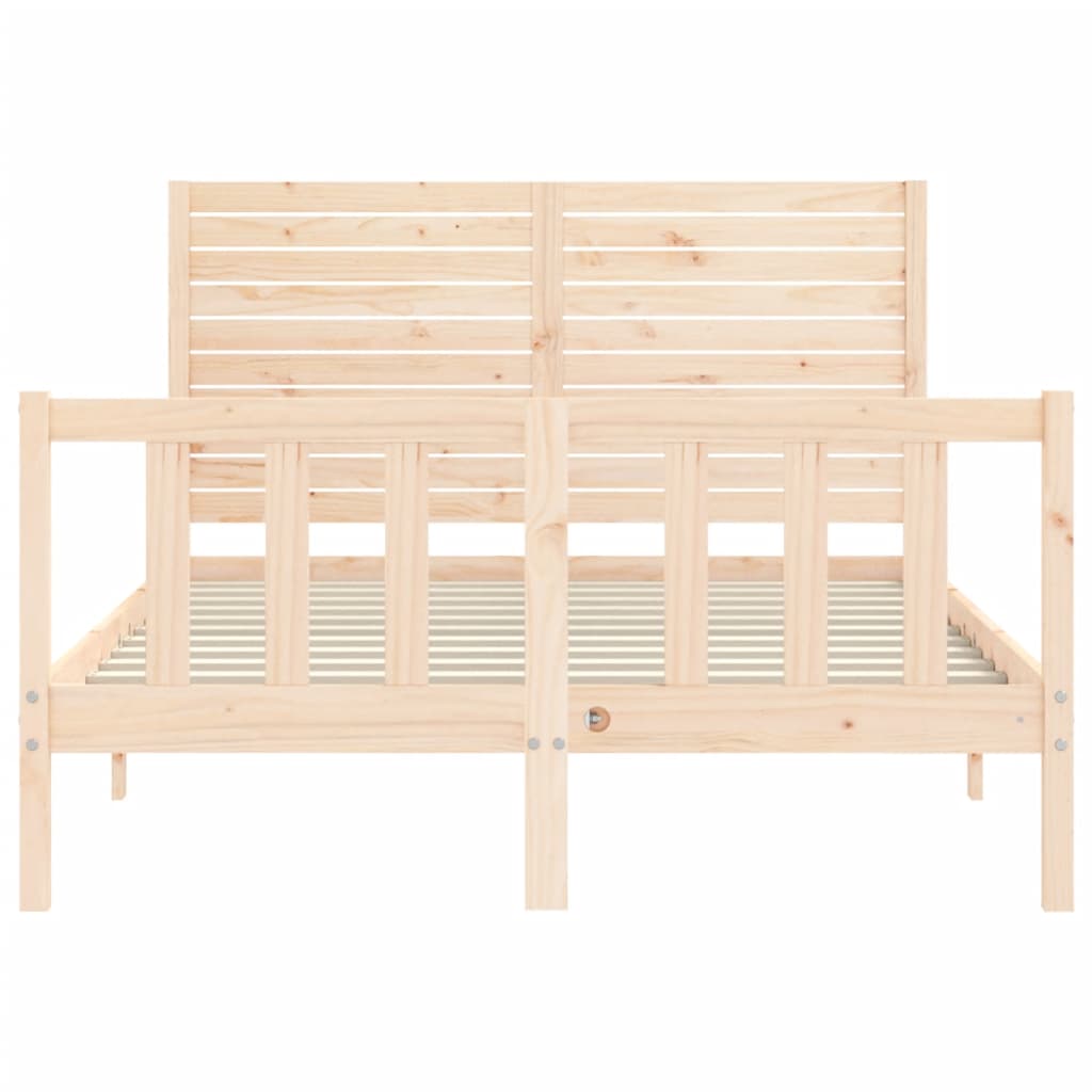 Cadre de lit sans matelas 140x200 cm bois massif de pin - XIOS