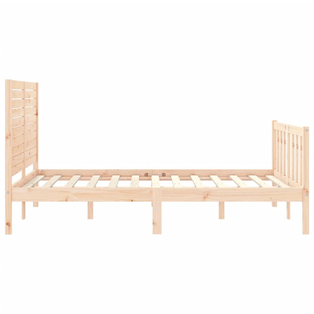 Cadre de lit sans matelas 140x200 cm bois massif de pin - XIOS