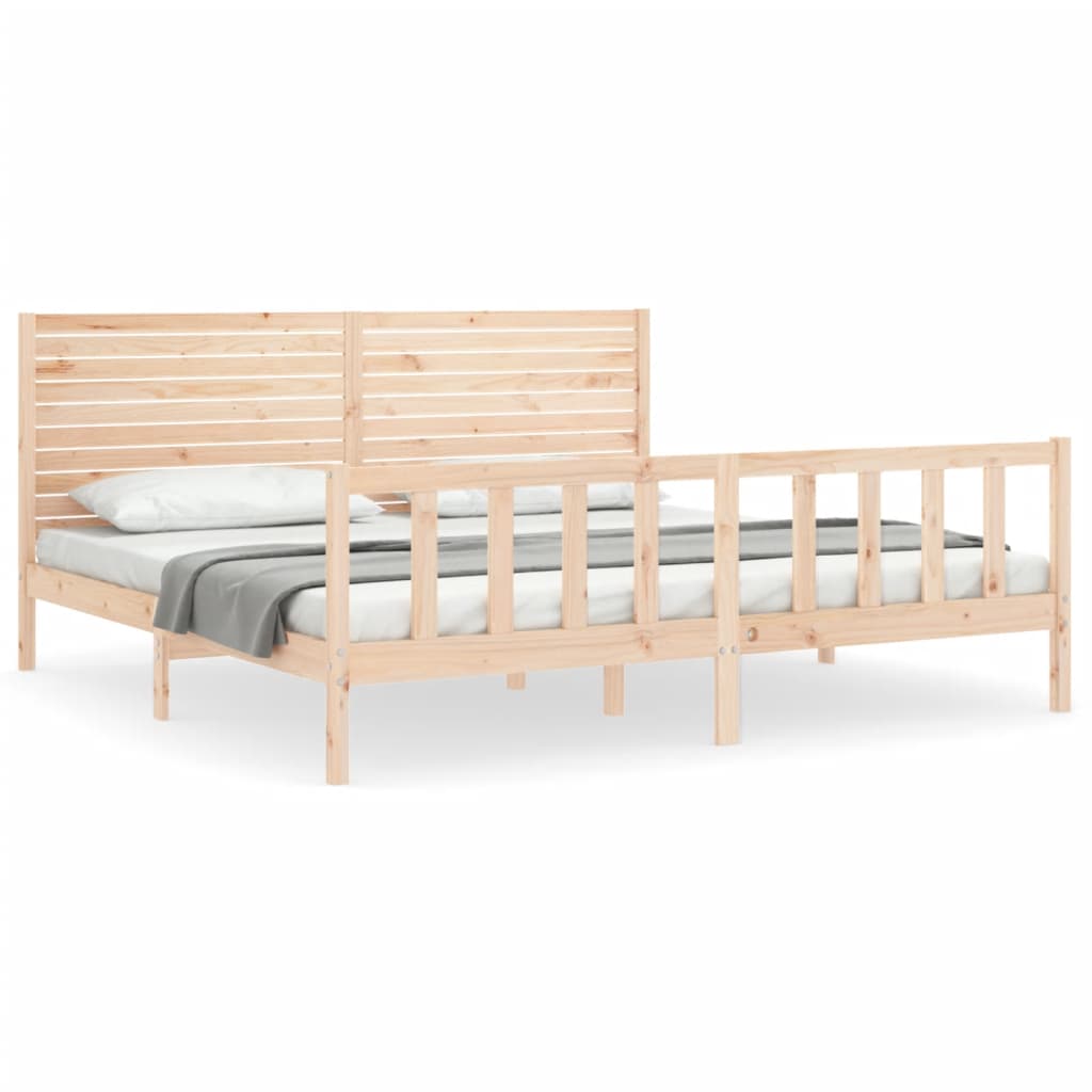 Cadre de lit sans matelas bois massif de pin - XIOS