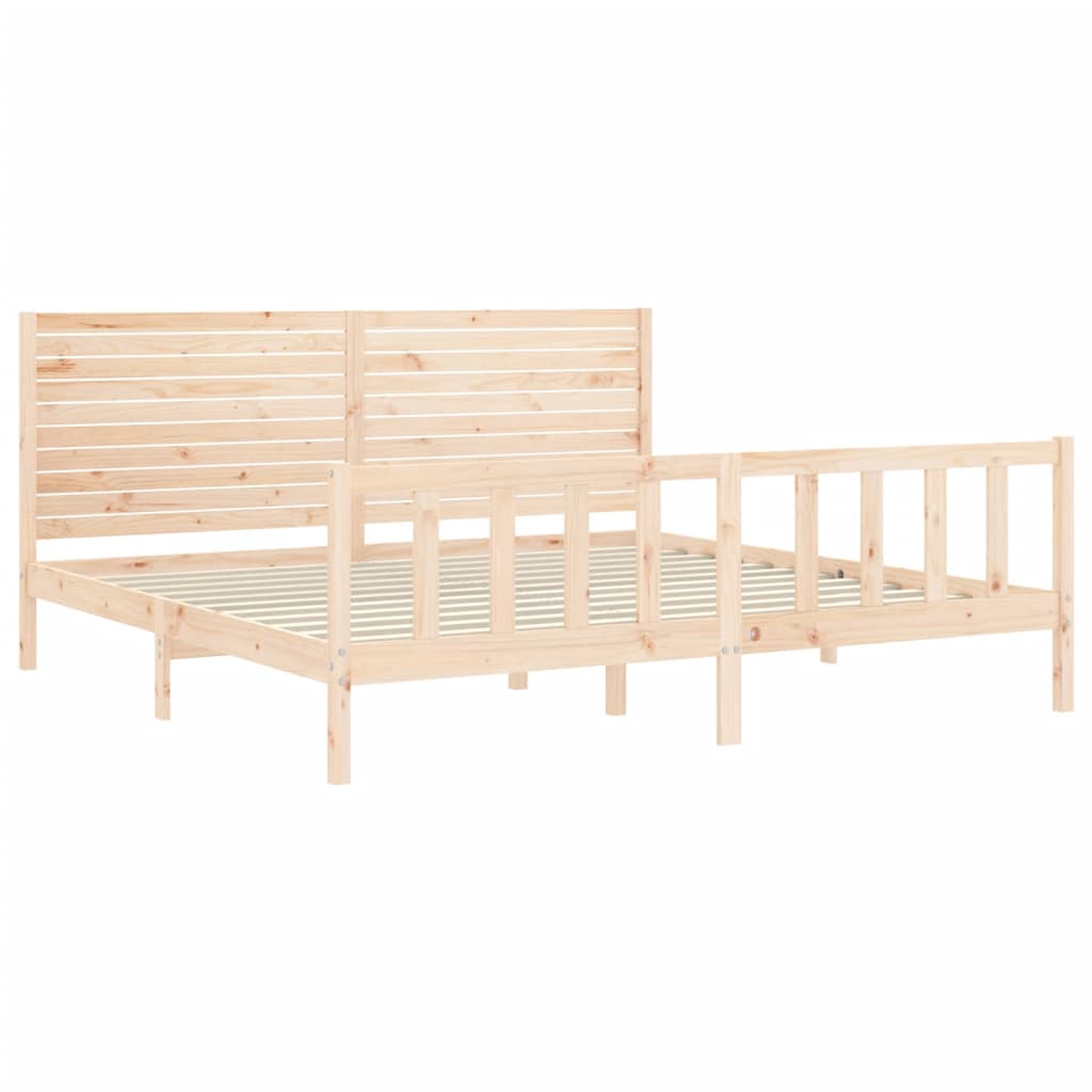 Cadre de lit sans matelas bois massif de pin - XIOS
