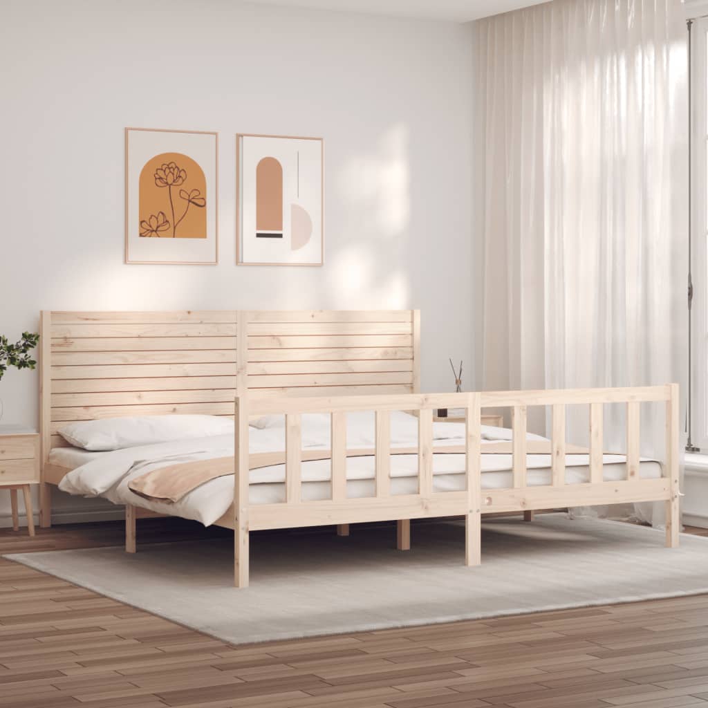 Cadre de lit sans matelas bois massif de pin - XIOS