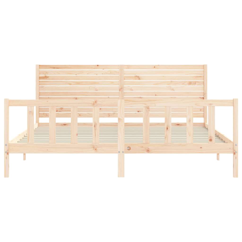 Cadre de lit sans matelas 200x200 cm bois massif de pin - XIOS