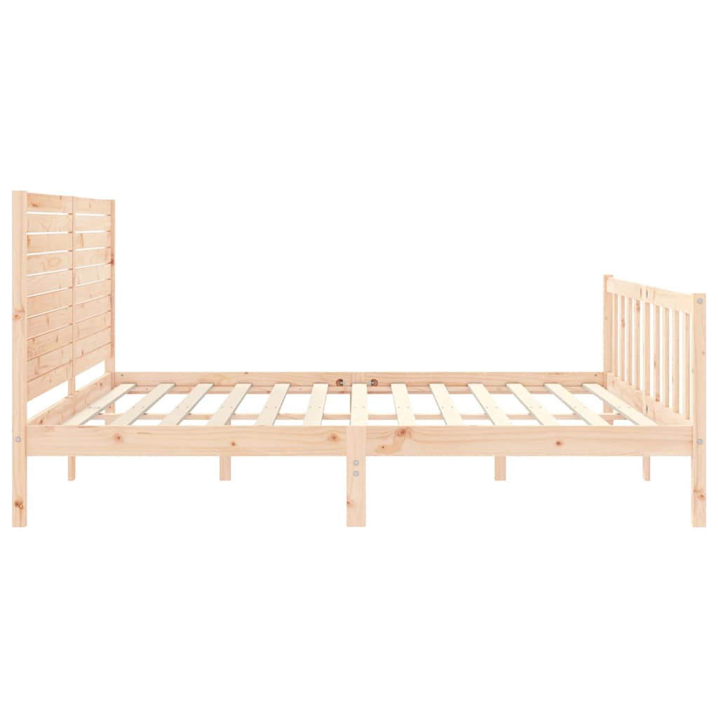 Cadre de lit sans matelas 200x200 cm bois massif de pin - XIOS