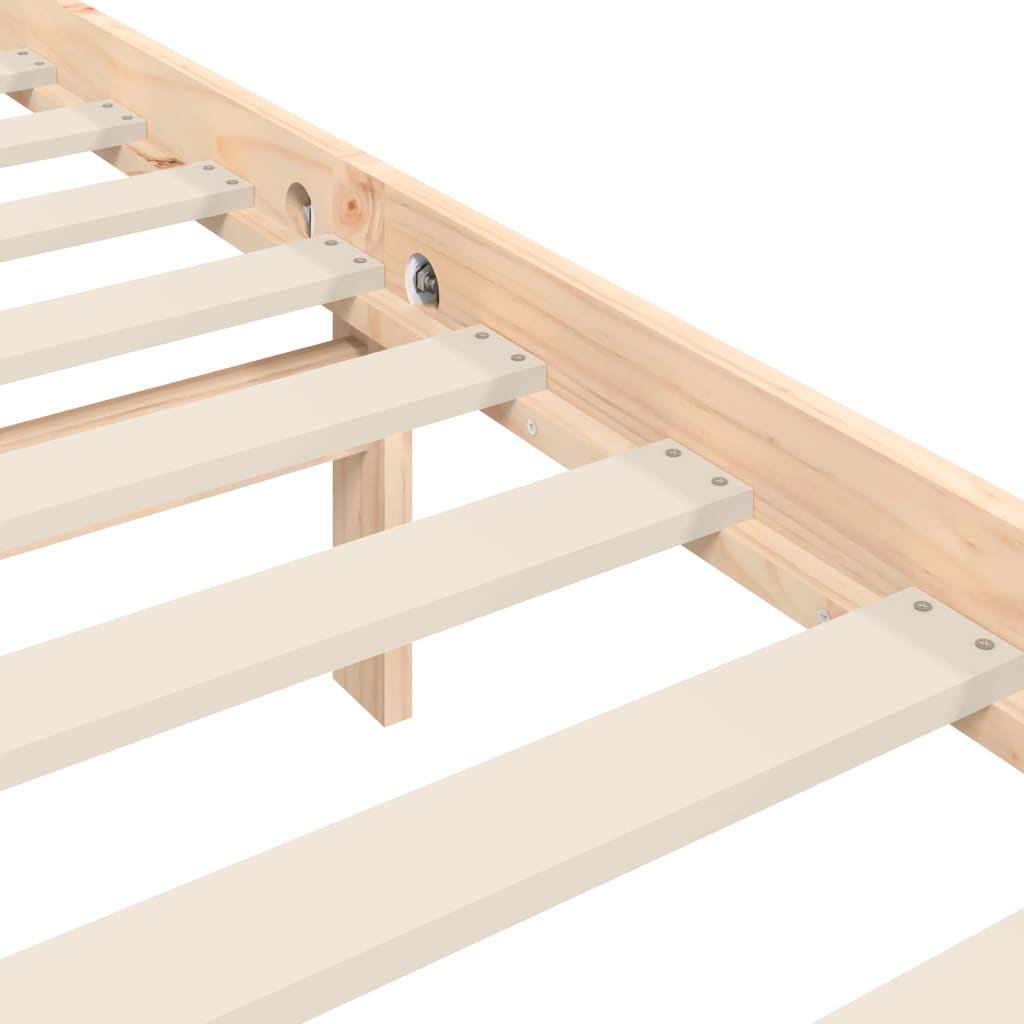Cadre de lit sans matelas 90x200 cm bois de pin massif - XIOS