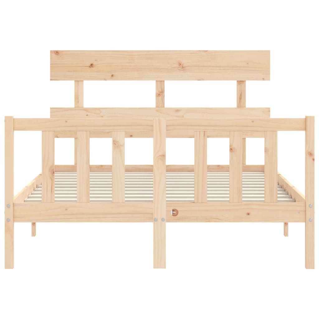 Cadre de lit sans matelas 140x200 cm bois massif de pin - XIOS