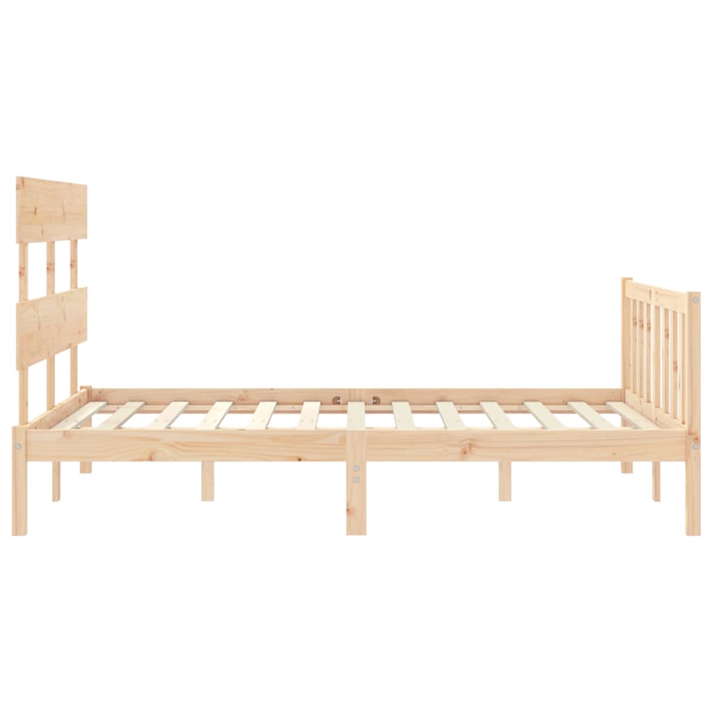 Cadre de lit sans matelas 140x200 cm bois massif de pin - XIOS