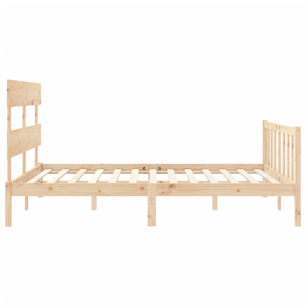 Cadre de lit sans matelas 160x200 cm bois massif de pin - XIOS