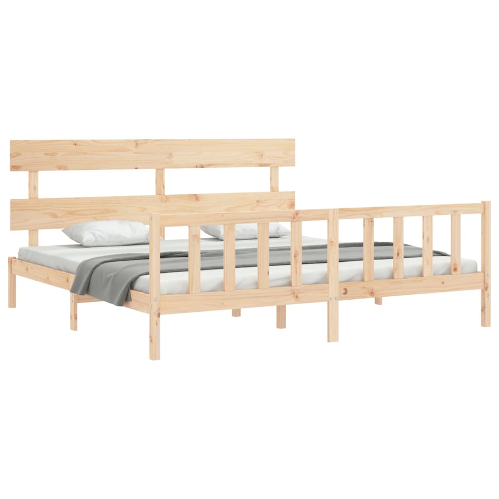 Cadre de lit sans matelas bois massif de pin - XIOS