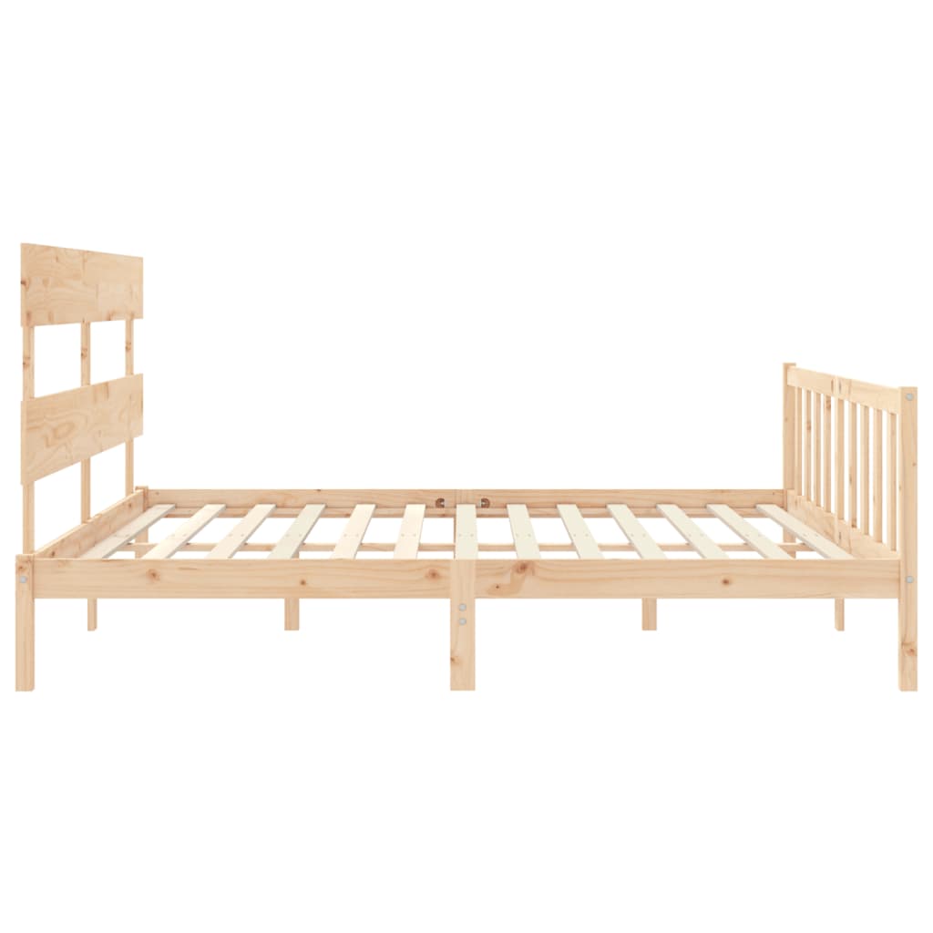 Cadre de lit sans matelas 200x200 cm bois massif de pin - XIOS