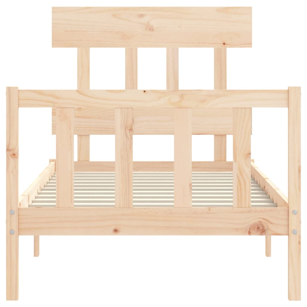 Cadre de lit sans matelas 90x200 cm bois de pin massif - XIOS