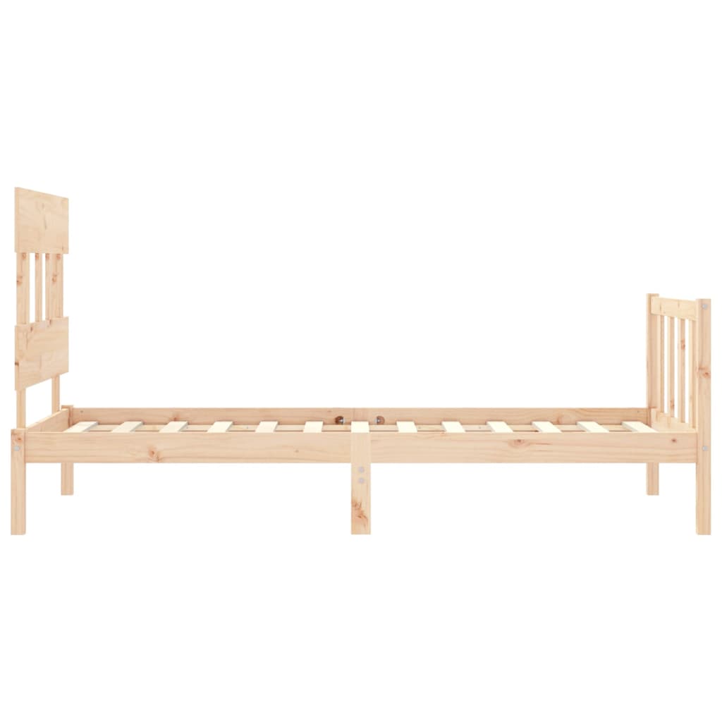 Cadre de lit sans matelas 90x200 cm bois de pin massif - XIOS