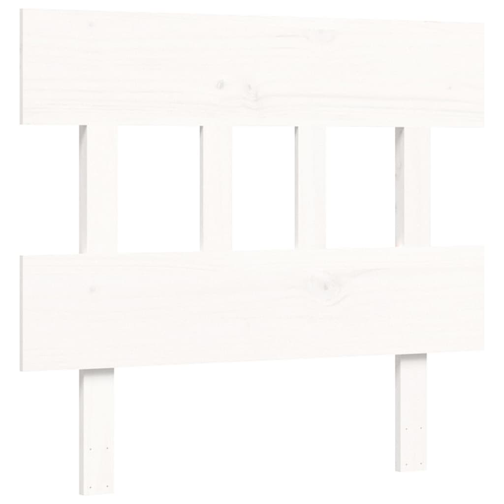 Cadre de lit sans matelas blanc 100x200 cm bois de pin massif - XIOS