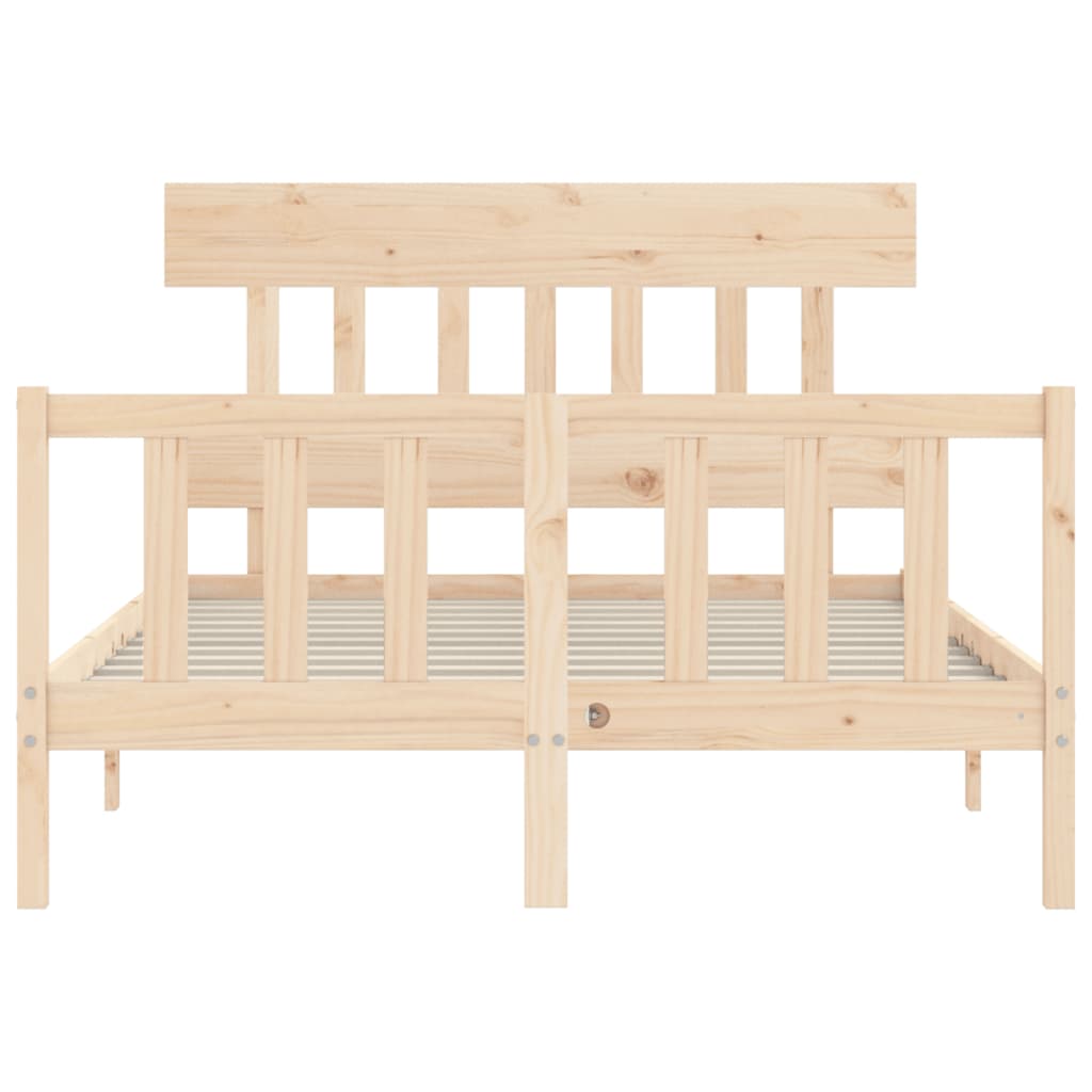 Cadre de lit sans matelas 140x200 cm bois massif de pin - XIOS