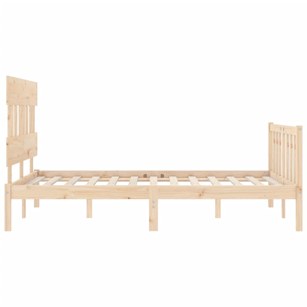 Cadre de lit sans matelas 140x200 cm bois massif de pin - XIOS