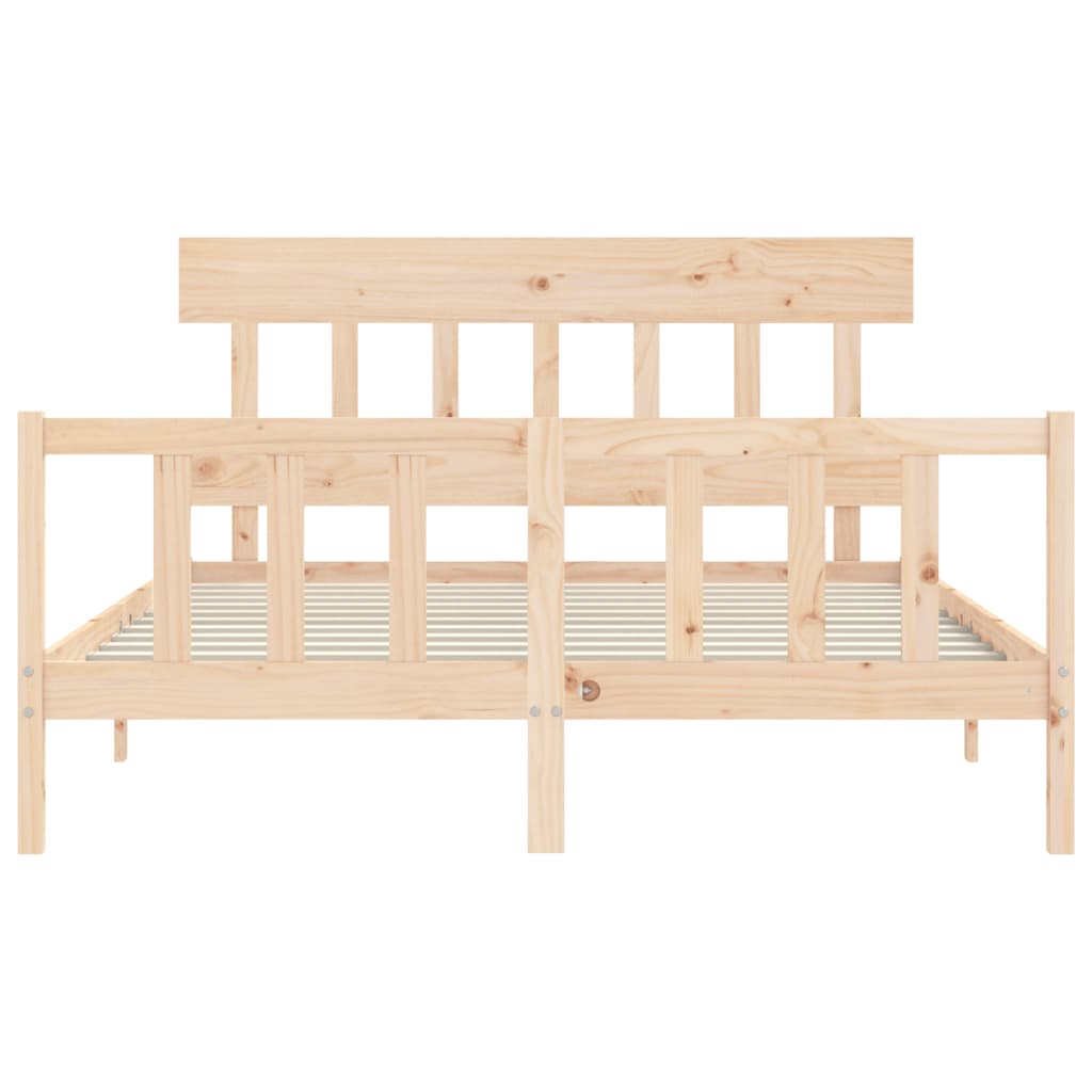 Cadre de lit sans matelas 160x200 cm bois massif de pin - XIOS