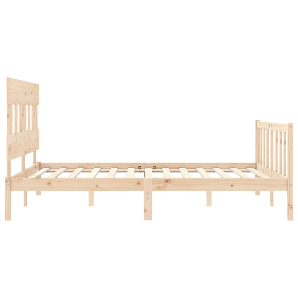 Cadre de lit sans matelas 160x200 cm bois massif de pin - XIOS