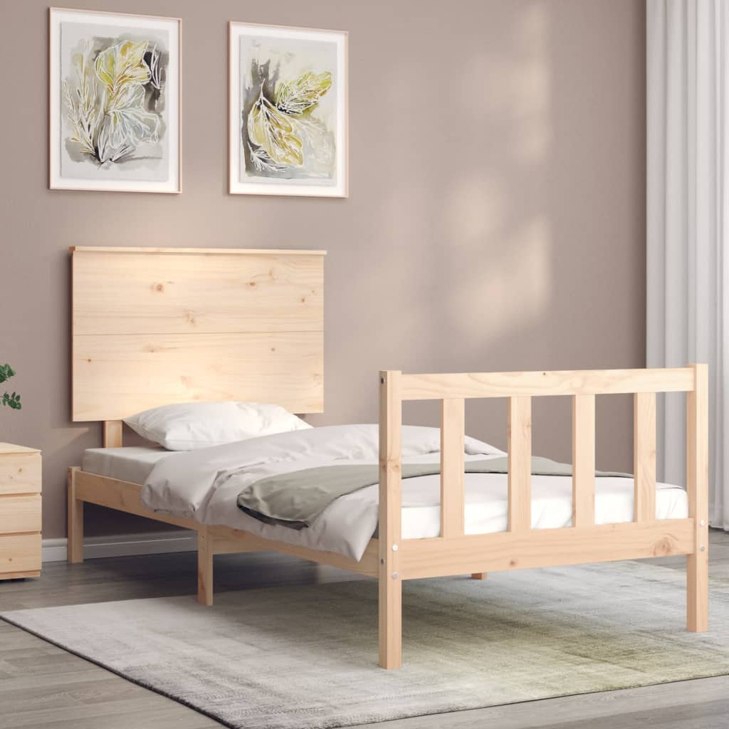 Cadre de lit sans matelas bois de pin massif - XIOS