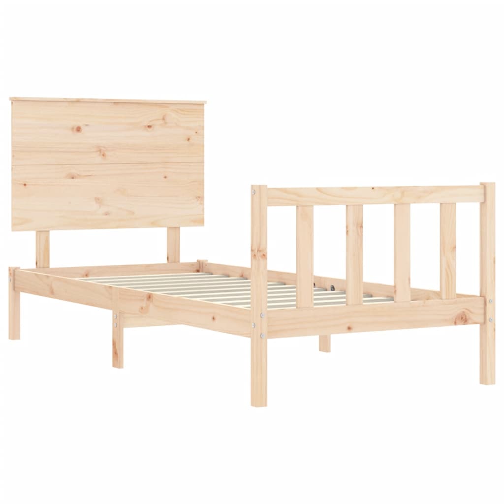 Cadre de lit sans matelas bois de pin massif - XIOS