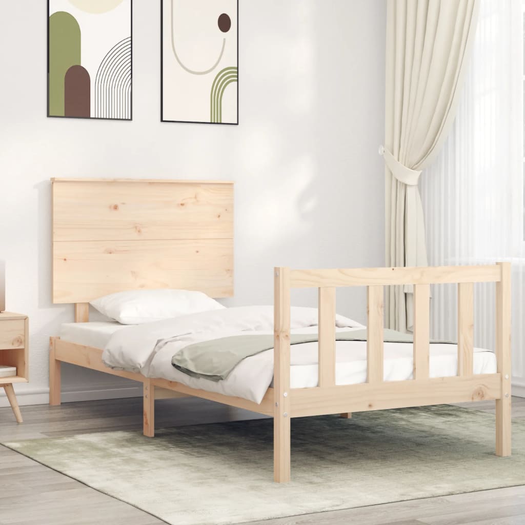 Cadre de lit sans matelas bois de pin massif - XIOS