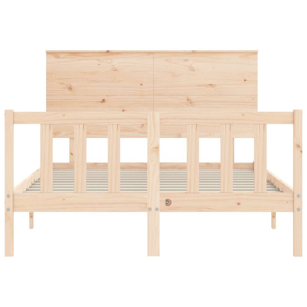 Cadre de lit sans matelas 140x200 cm bois massif de pin - XIOS