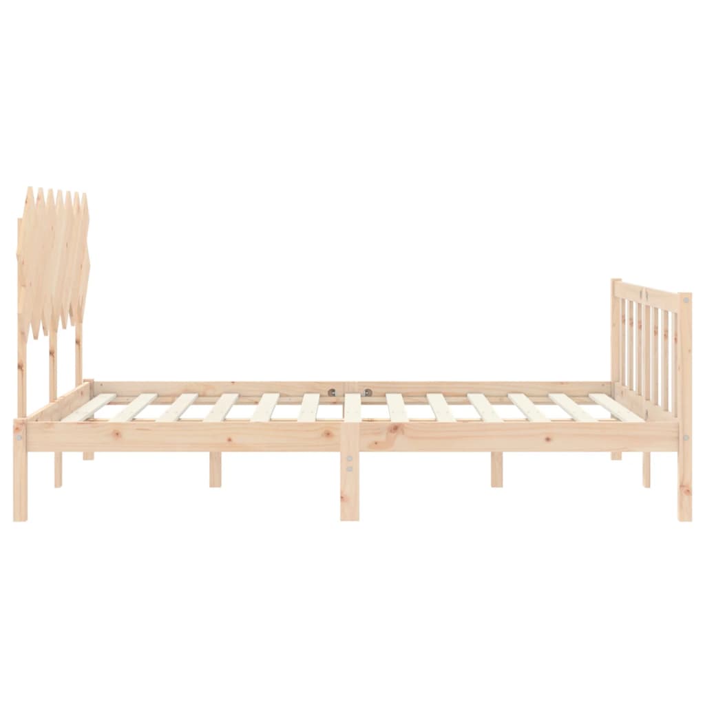 Cadre de lit sans matelas 140x190 cm bois de pin massif - XIOS