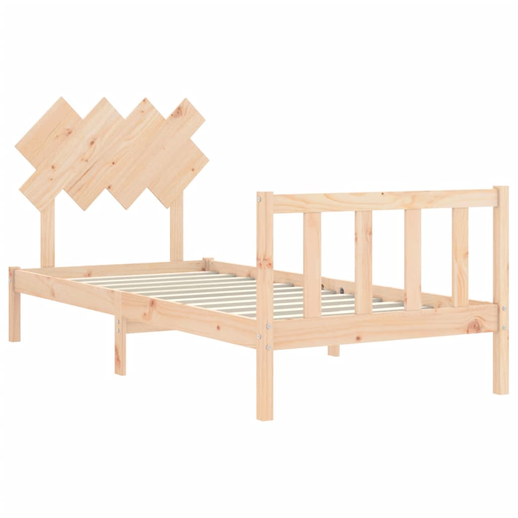 Cadre de lit sans matelas 90x200 cm bois de pin massif - XIOS
