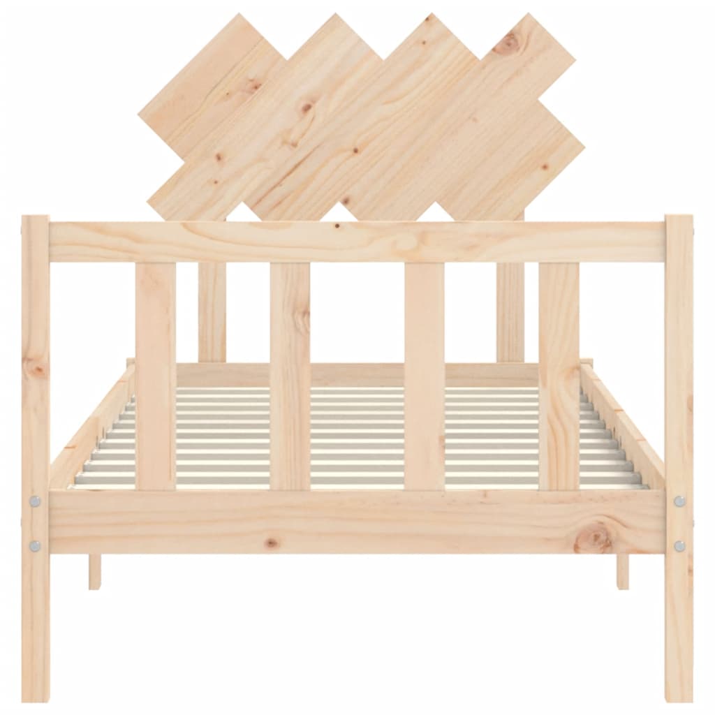 Cadre de lit sans matelas 90x200 cm bois de pin massif - XIOS