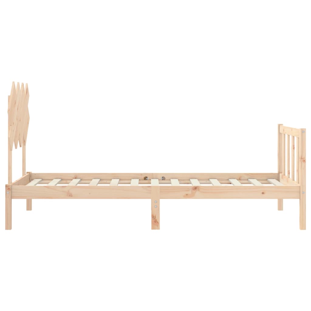 Cadre de lit sans matelas 90x200 cm bois de pin massif - XIOS