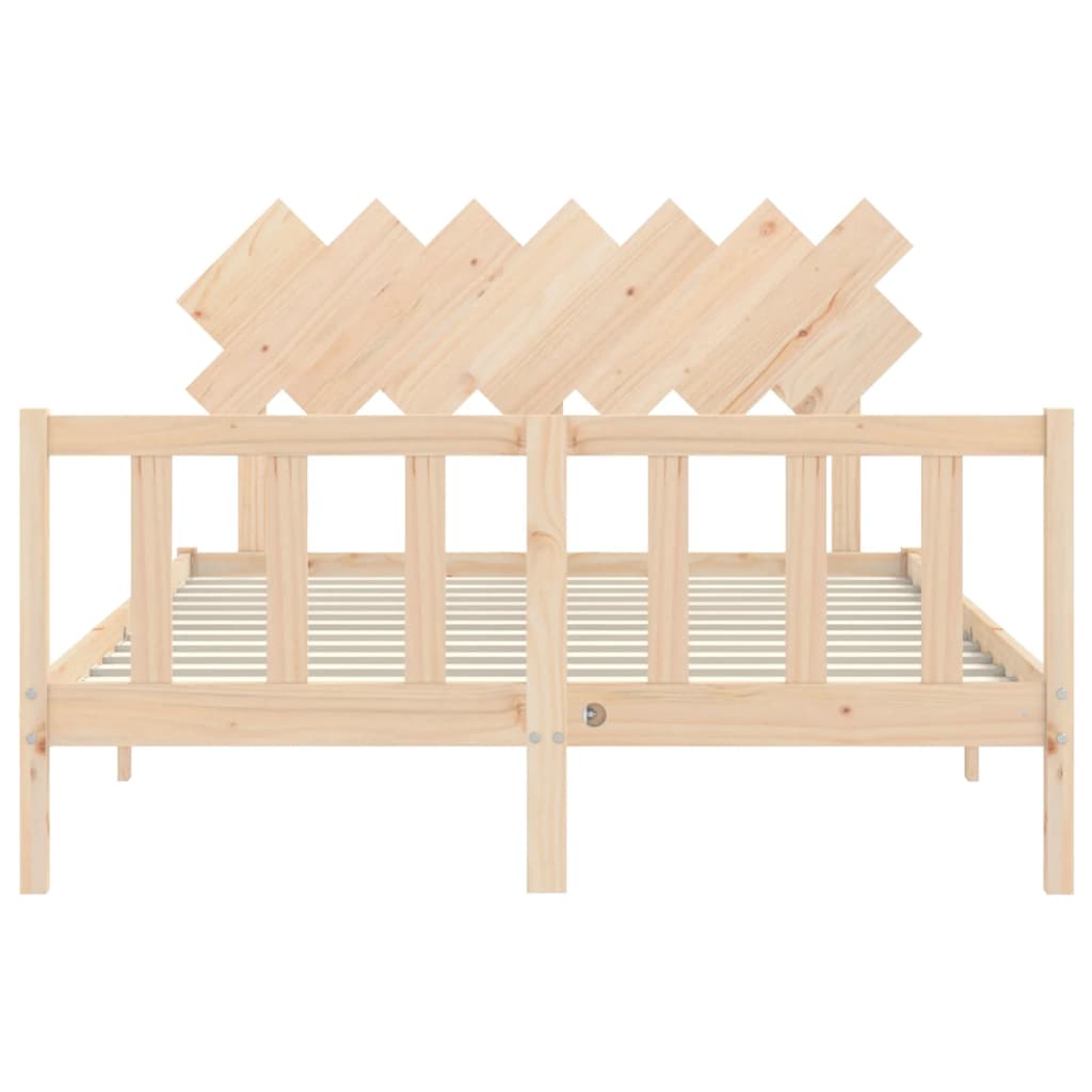 Cadre de lit sans matelas 140x200 cm bois massif de pin - XIOS