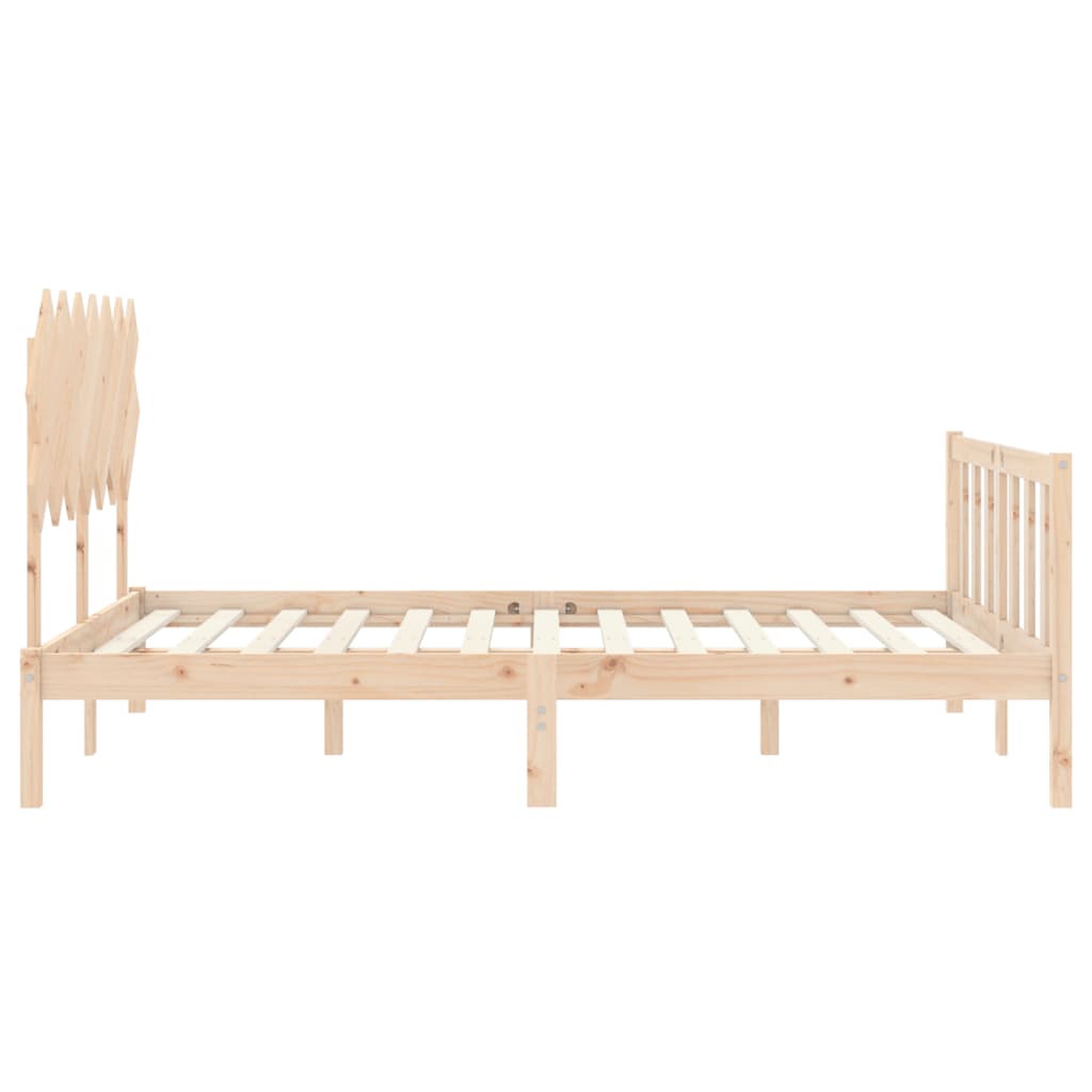 Cadre de lit sans matelas 140x200 cm bois massif de pin - XIOS