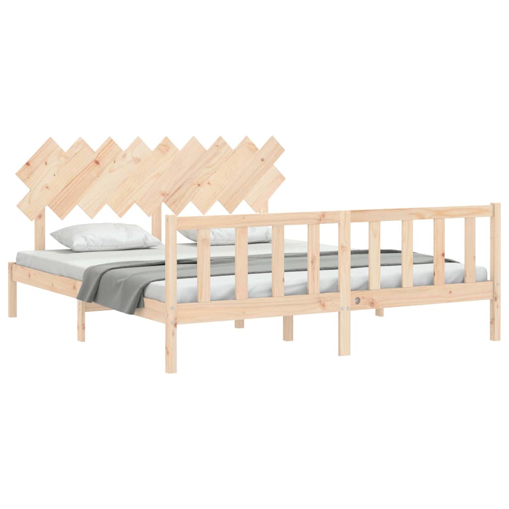 Cadre de lit sans matelas bois massif de pin - XIOS
