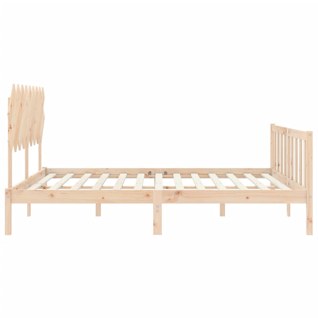 Cadre de lit sans matelas bois massif de pin - XIOS