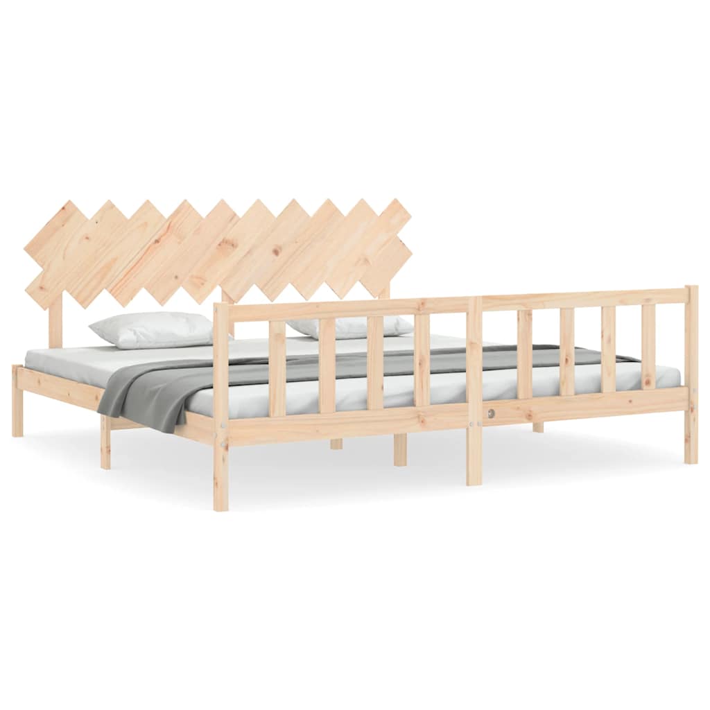 Cadre de lit sans matelas 200x200 cm bois massif de pin - XIOS