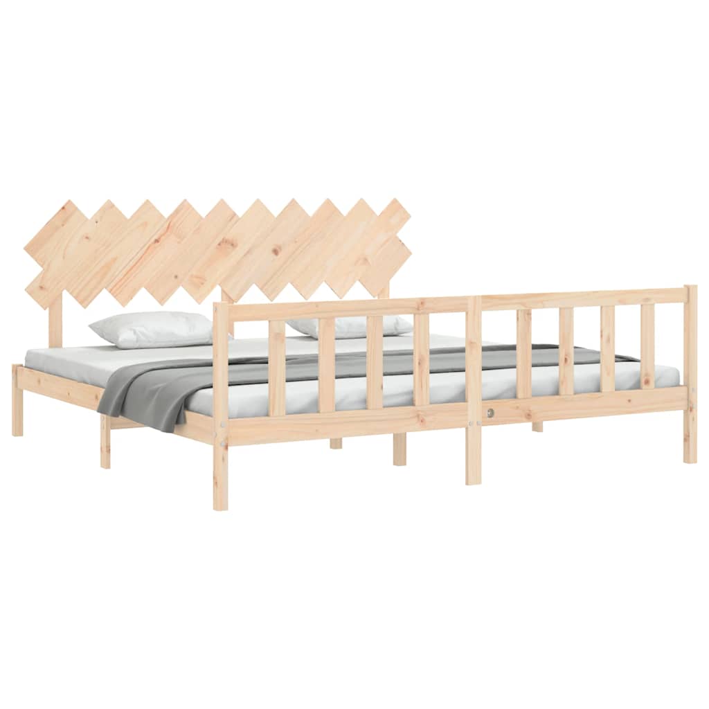 Cadre de lit sans matelas 200x200 cm bois massif de pin - XIOS