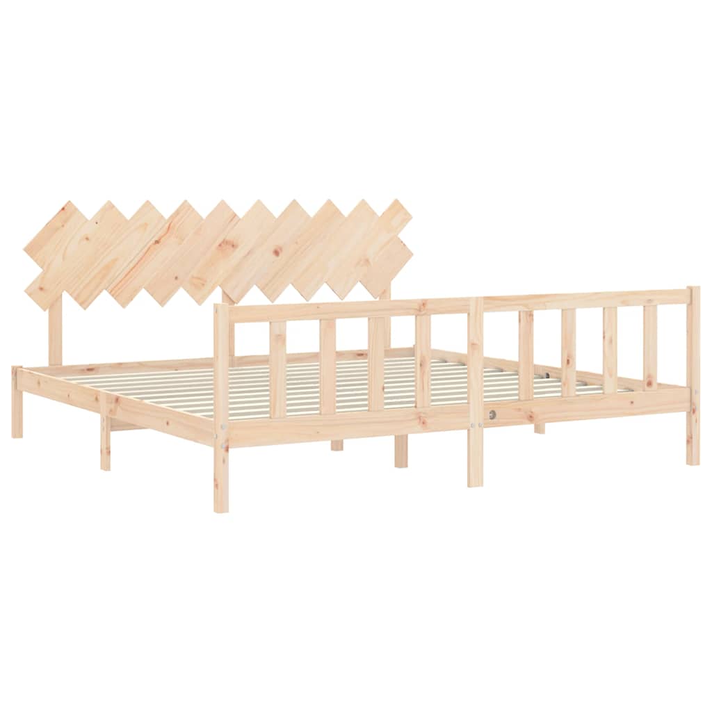 Cadre de lit sans matelas 200x200 cm bois massif de pin - XIOS