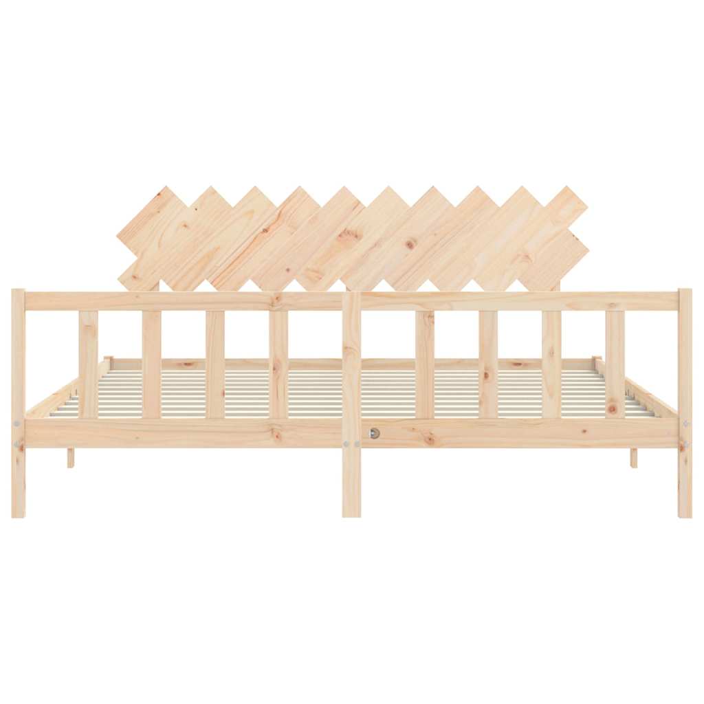 Cadre de lit sans matelas 200x200 cm bois massif de pin - XIOS