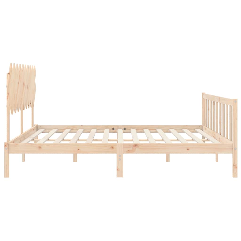 Cadre de lit sans matelas 200x200 cm bois massif de pin - XIOS