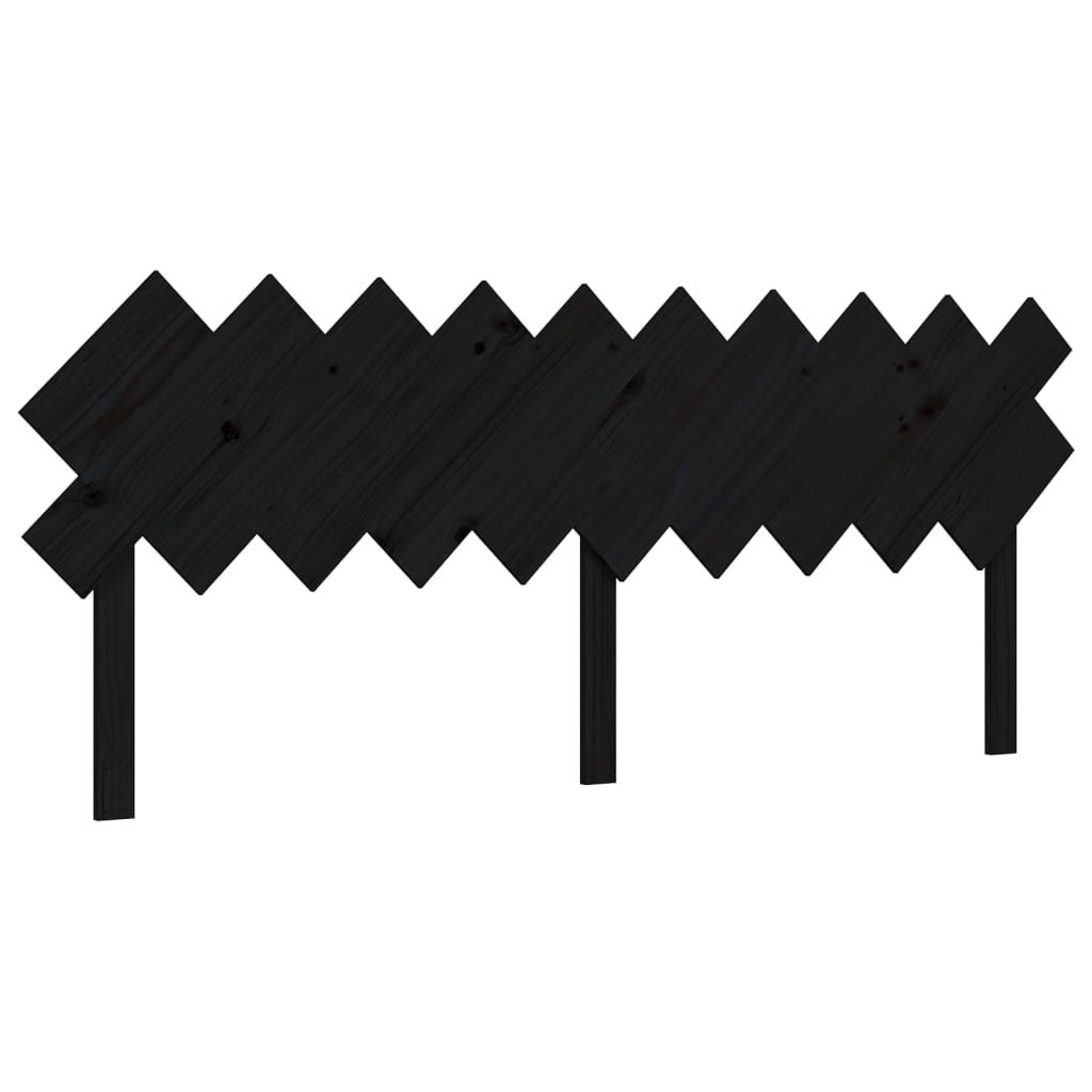 Cadre de lit sans matelas noir 200x200 cm bois massif de pin - XIOS