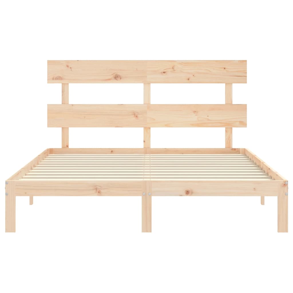 Cadre de lit sans matelas 160x200 cm bois massif de pin - XIOS