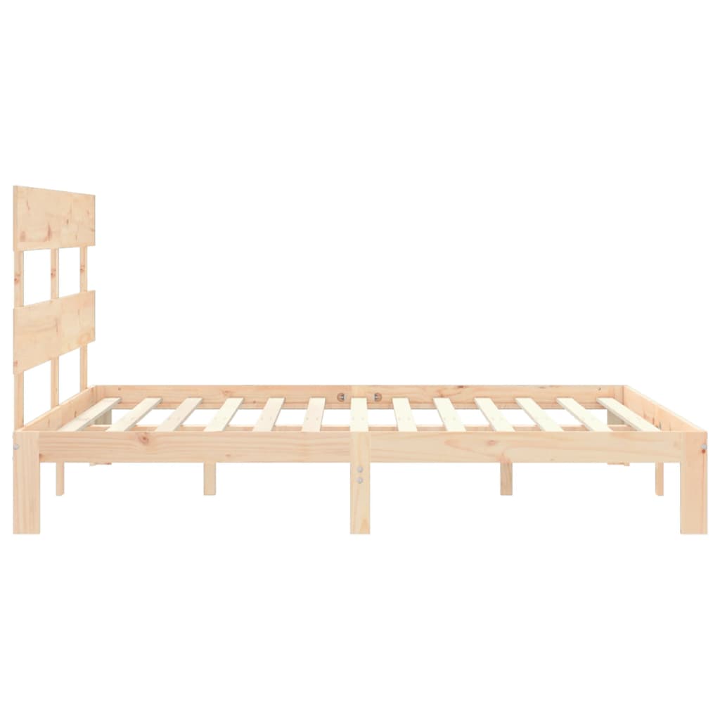 Cadre de lit sans matelas 160x200 cm bois massif de pin - XIOS