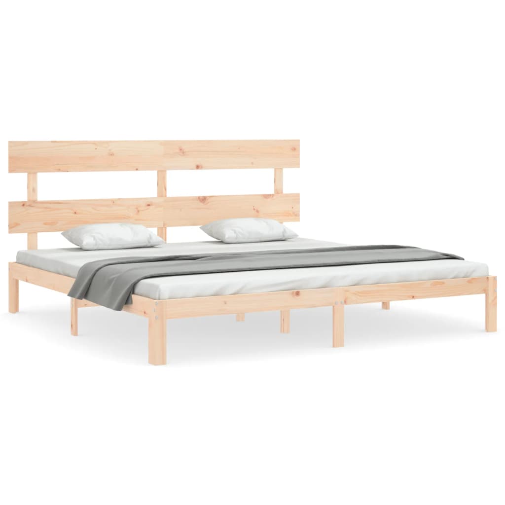 Cadre de lit sans matelas 200x200 cm bois massif de pin - XIOS