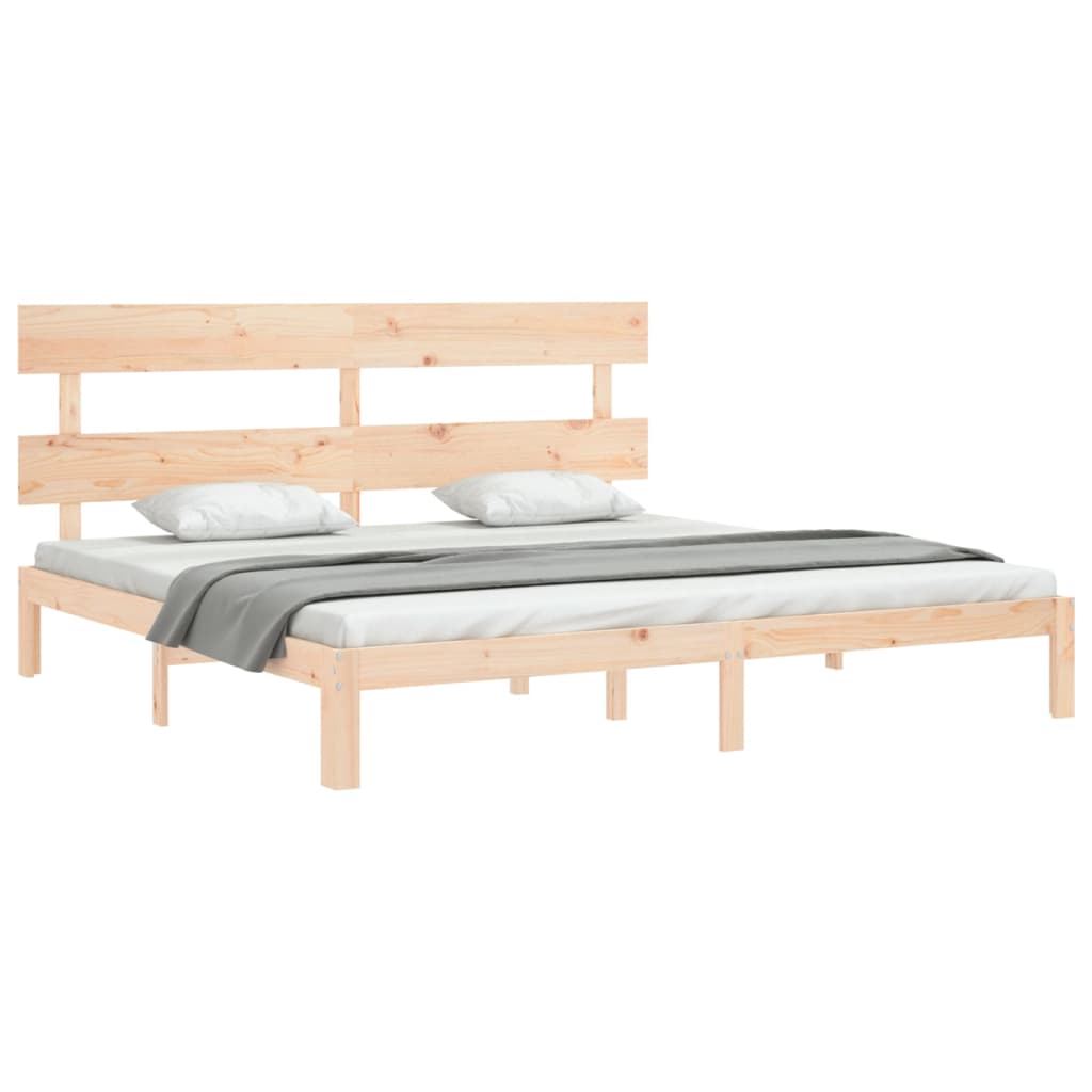 Cadre de lit sans matelas 200x200 cm bois massif de pin - XIOS