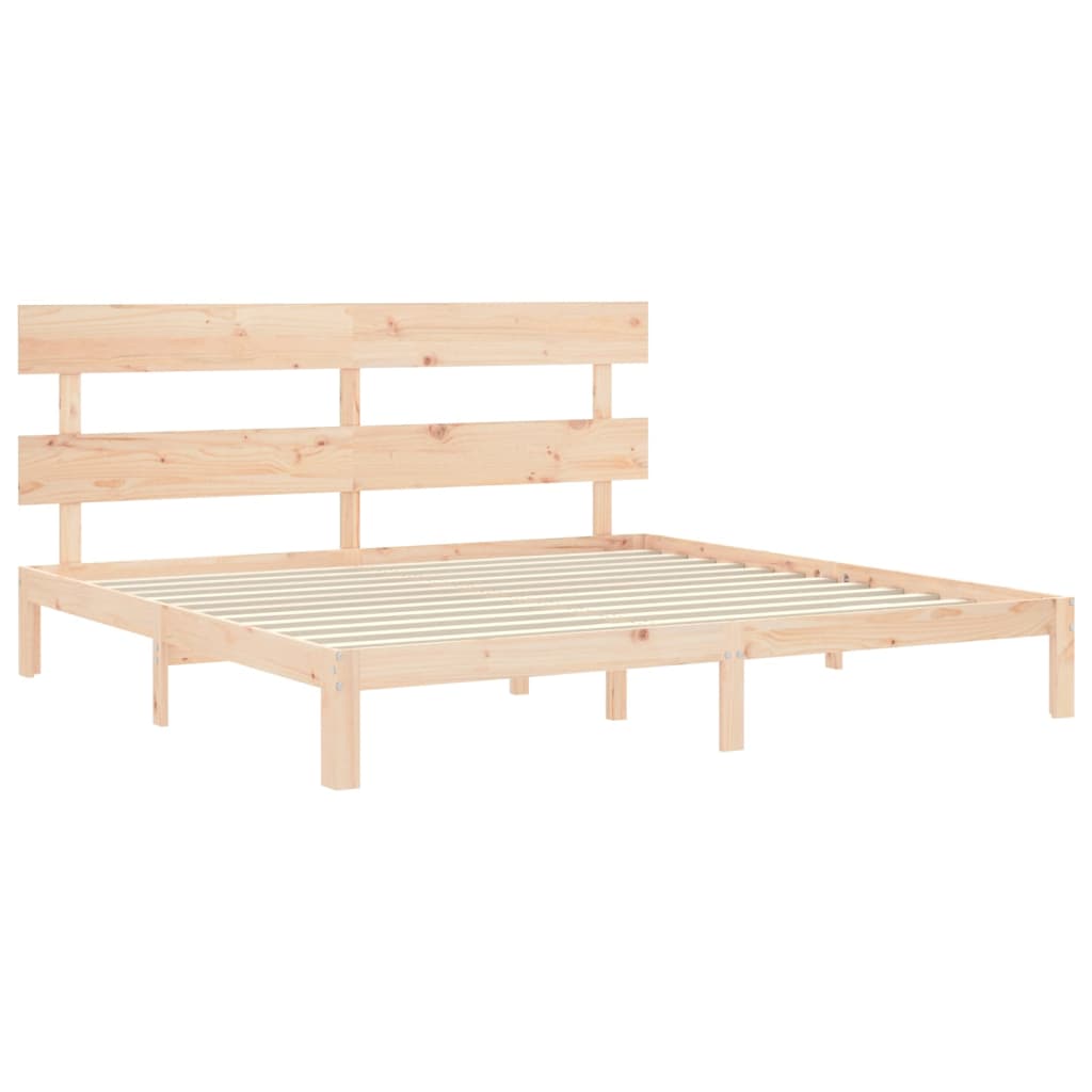 Cadre de lit sans matelas 200x200 cm bois massif de pin - XIOS