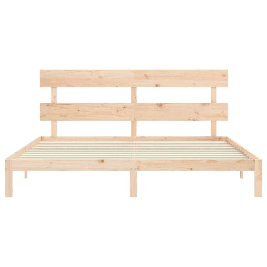 Cadre de lit sans matelas 200x200 cm bois massif de pin - XIOS