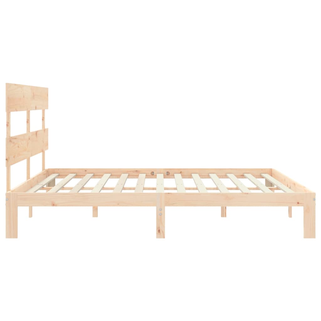 Cadre de lit sans matelas 200x200 cm bois massif de pin - XIOS