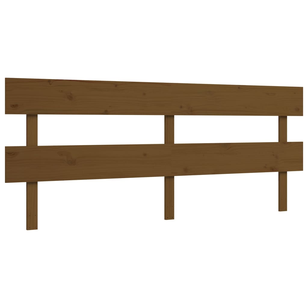 Cadre de lit sans matelas marron miel 200x200cm bois pin massif - XIOS